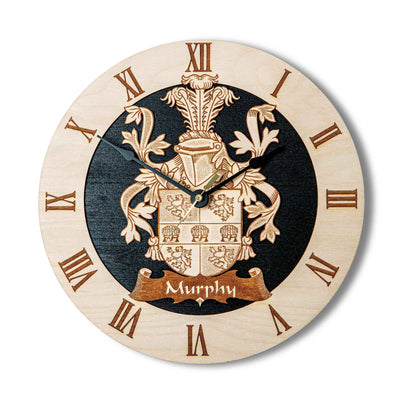 Personalized Coat of Arms Clock - Creative Irish Gifts