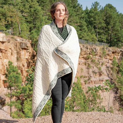 Argyle Border Throw - Creative Irish Gifts