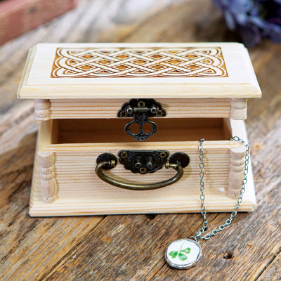 Celtic Knot Engraved Wooden Box- Personalized - Creative Irish Gifts