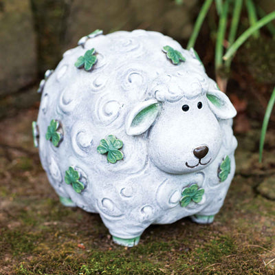 Shamrock Sheep Garden Statue - Creative Irish Gifts