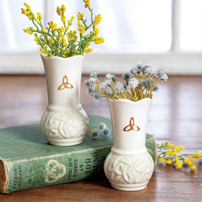Belleek Trinity Knot Vase Set - Creative Irish Gifts