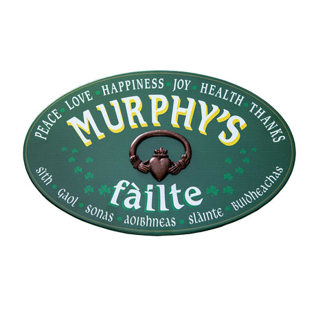 Personalized Fáilte Wood Sign - Creative Irish Gifts