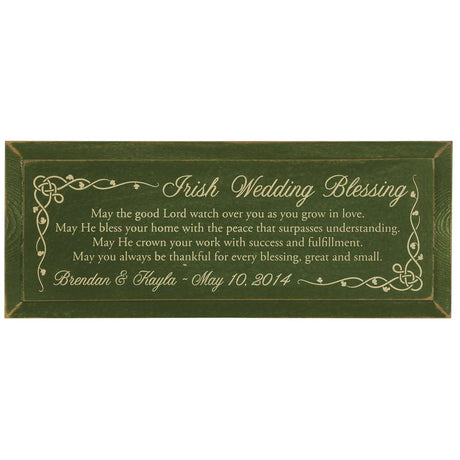 Personalized Irish Wedding Blessing Plaque - Creative Irish Gifts