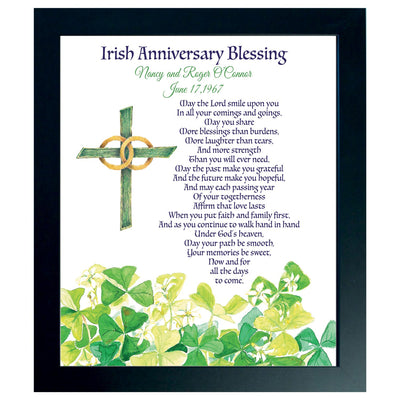 Personalized Irish Anniversary Blessing - Creative Irish Gifts