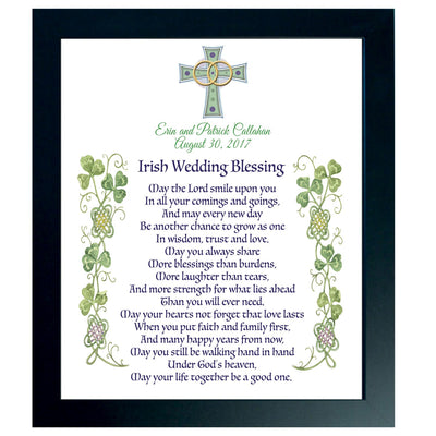 Personalized Irish Wedding Blessing - Creative Irish Gifts