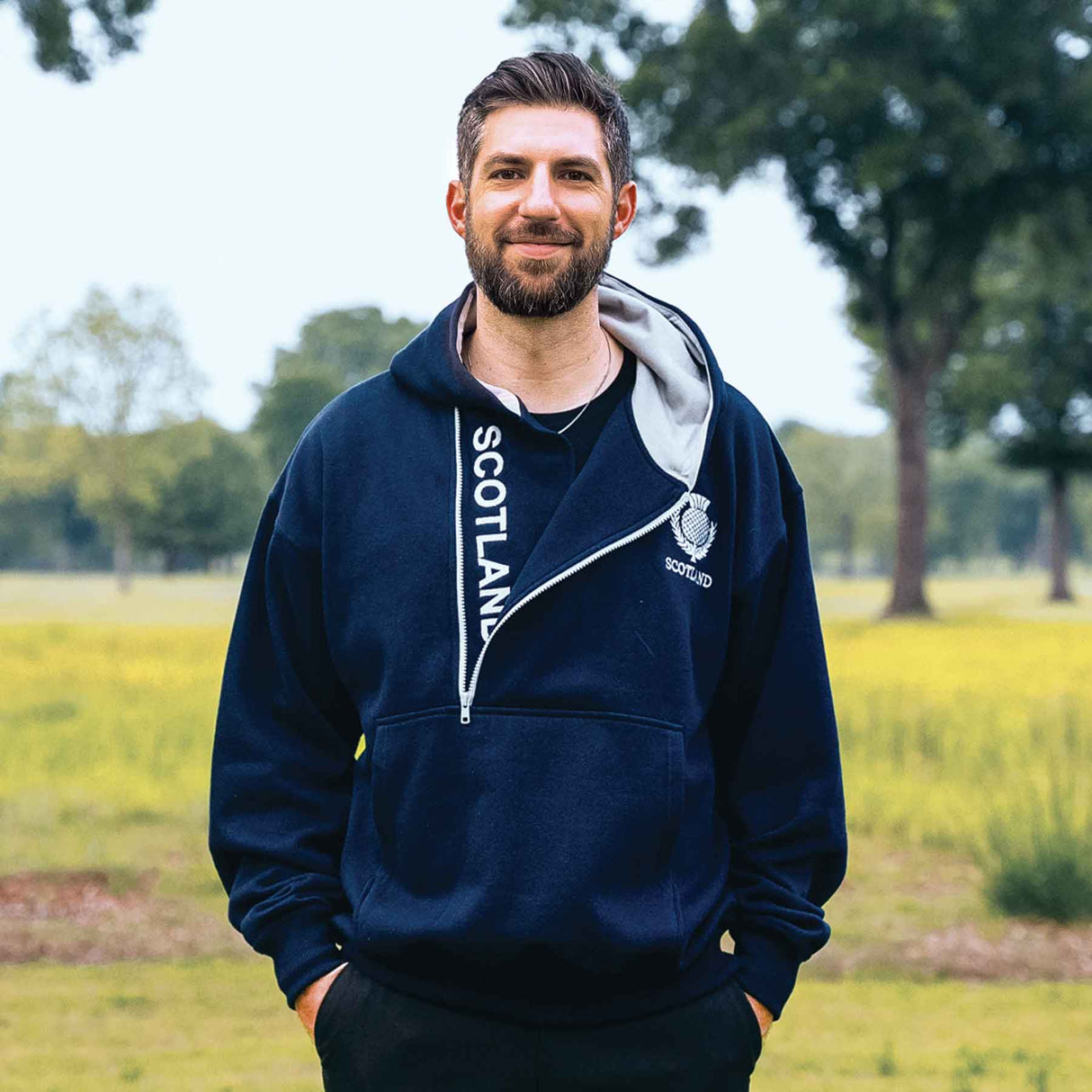Scotland Half Zip Hoodie - Creative Irish Gifts