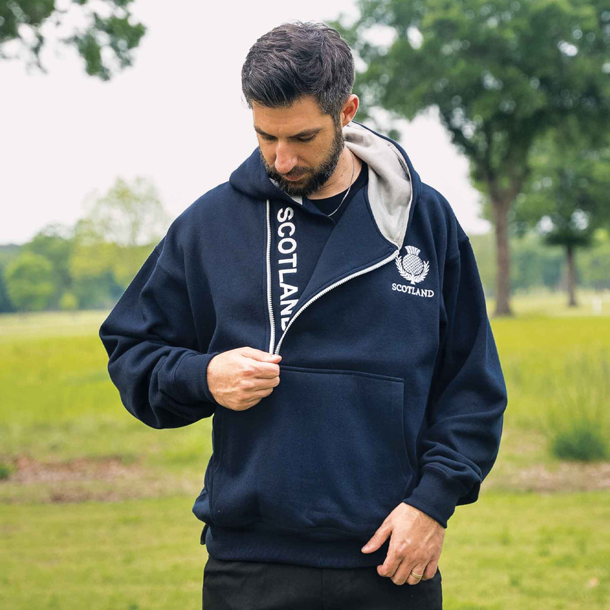 Scotland Half Zip Hoodie - Creative Irish Gifts