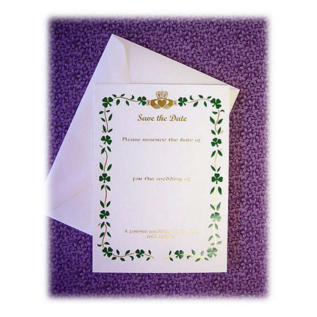 Claddagh And Shamrock Save The Date Cards - Creative Irish Gifts