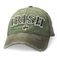 Irish Shamrock Baseball Cap Distressed Cotton - Creative Irish Gifts