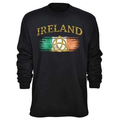 Contemporary Ireland Flag Colors T-Shirt Long Sleeves - Creative Irish Gifts