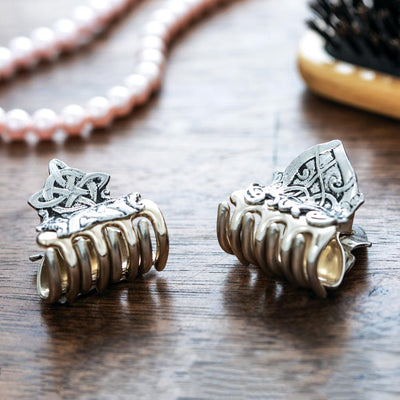 Pewter Celtic Hair Clip Set - Creative Irish Gifts