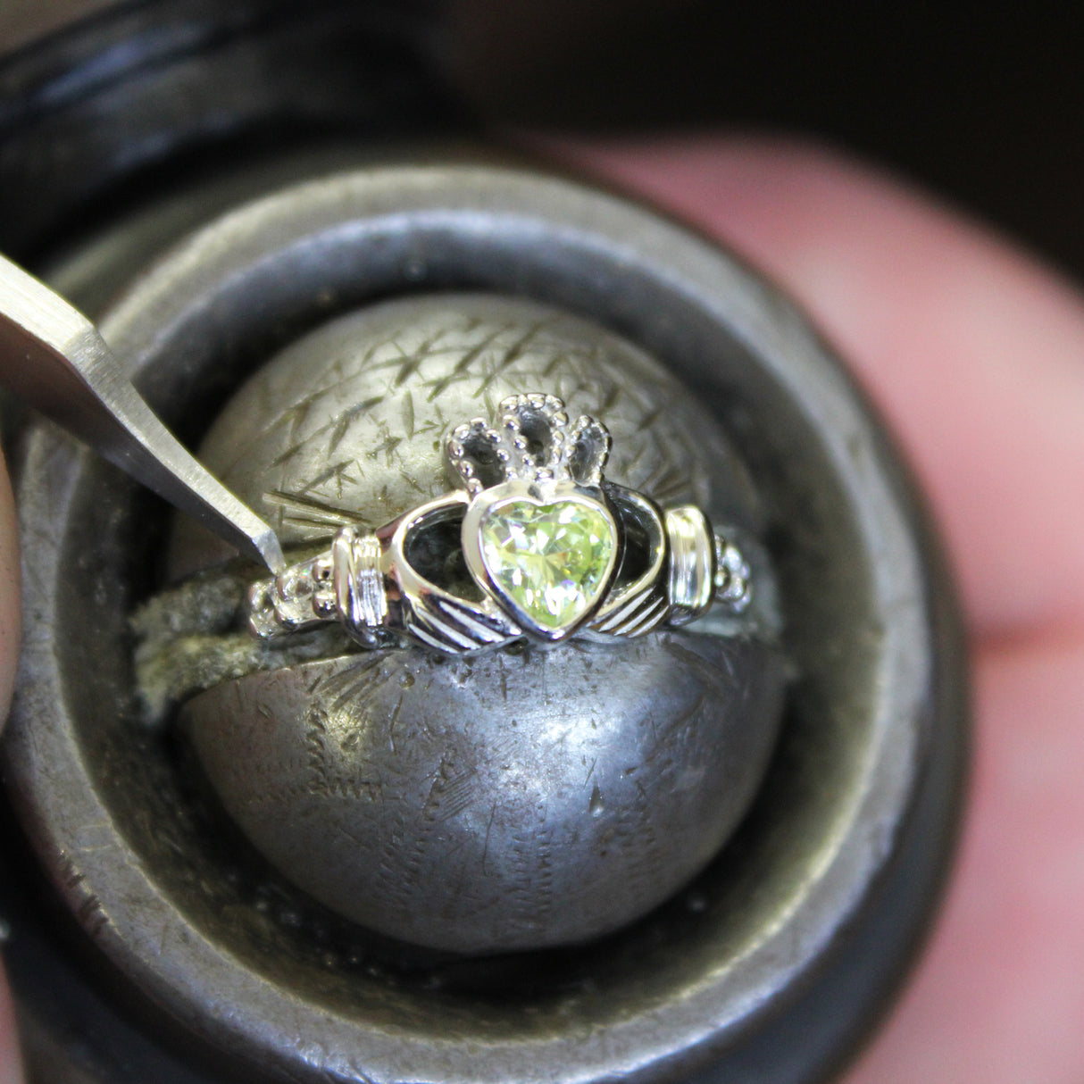 Irish Claddagh Ring - Sterling Silver with August Birthstone - Creative Irish Gifts