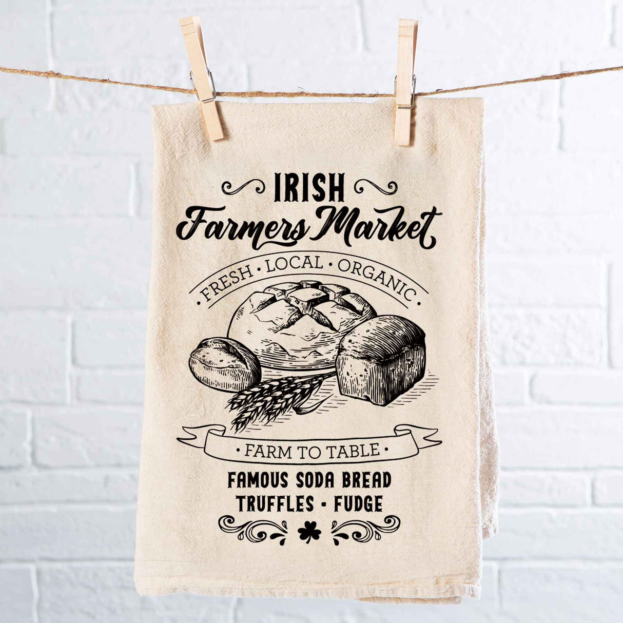 Irish Farmers Market Tea Towel - Creative Irish Gifts