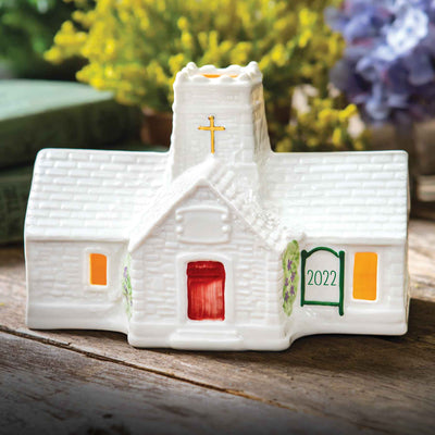 Belleek Church Votive Holder- Personalized - Creative Irish Gifts
