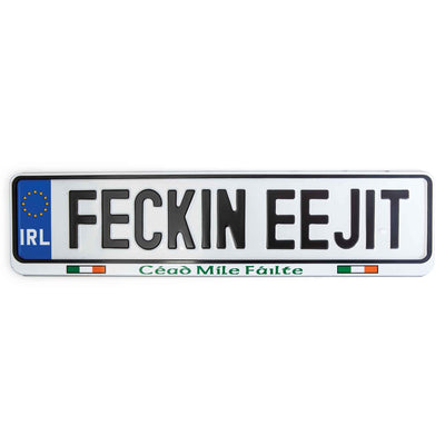 Feckin Eejit Front License Plate - Creative Irish Gifts
