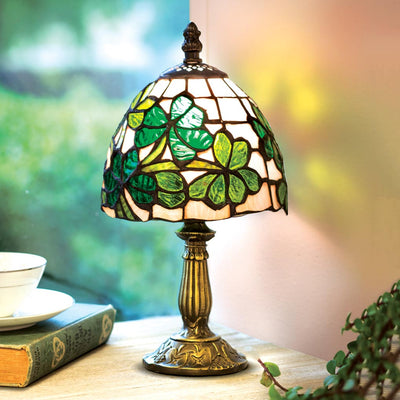 Small Tiffany Style Shamrock Lamp - Creative Irish Gifts